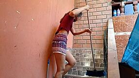 Neighbor fucked on stairs