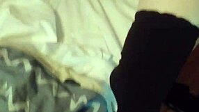 foot fetish with socks strokes cock... wow