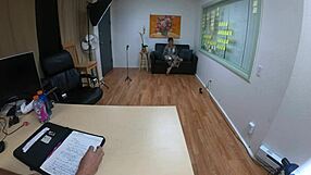 Nataly dewalt tempts in casting with deepthroat and choking