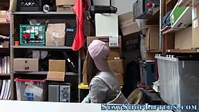 Horny Thief Feels Arousal Stroking Cop's Dick