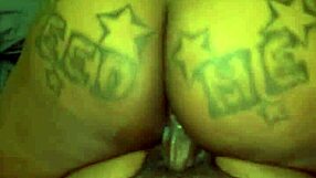 curvy ebony pornstar gives sloppy head on the stairs