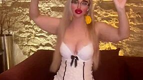 The Music Goddess Dances Seductively With Glasses And Belly Moves