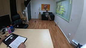 Nataly dewalt tempts in casting with deepthroat and choking