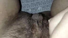 Gretala flaunts her hairy pussy