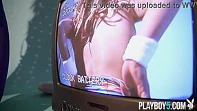 Big Ass Blonde Teen Aubrey Destremps' Softcore Workout Striptease