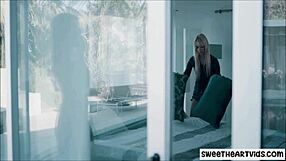 Boss munches on young assistant in the office!