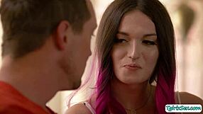 blonde transexual natalie stone gets ass rimjob and hardcore fuck