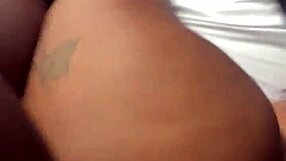 Ebony woman in a bold scene with the neighbors and small tits