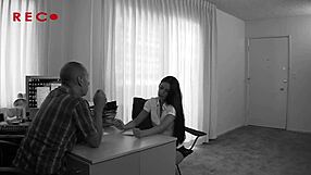 Giggles turn to moans as Nikki Daniels takes deep dicking from fat cock.