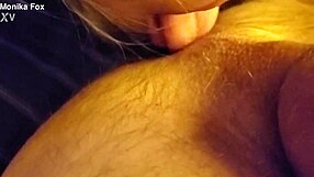 Monika Fox shares homemade foot play and kiss with her lover