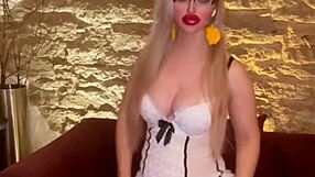 The Music Goddess Dances Seductively With Glasses And Belly Moves