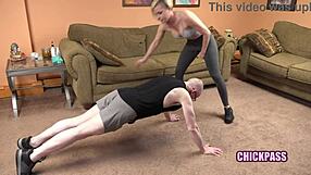 Kyla Keys And Allison Bloom Workout With A Stiff Cock Intensely.