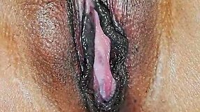 Skinny girl's pussy glistens after amateur creampie delight