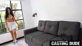 innocent 18yo colombian girl overwhelmed by emotions during tricked anal sex with shady casting agent