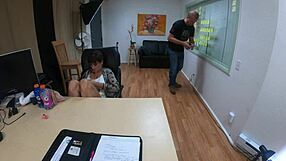 Nataly dewalt tempts in casting with deepthroat and choking