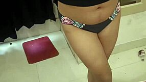 Student in bathroom of the hotel