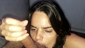 midnight blowjob with chubby latina milf and huge cock husband in homemade pov