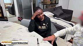 fake casting with black teen rishala flames and her big ass before rough sex