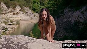 Gorgeous all-natural naked asian teen kit rysha enjoys relaxing downtime outdoors