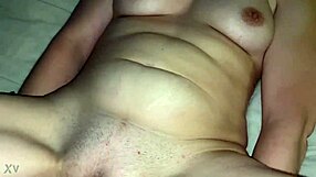 Milf wife explores gaping pussy with cucumber in slutty play