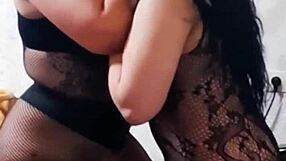 stepmom teaches her stepdaughter to fuck in lesbian sex