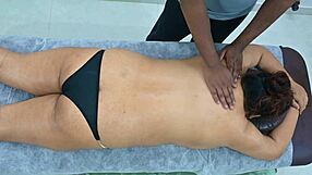 Big Ass Latina Taking Massage From Desi Black Boy!