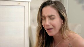 The housewife had an intimate moment on the kitchen with the plumber