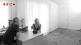 Tiny blonde Kendi takes on a massive white dick