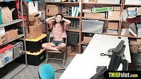 Skinny Pale Shoplifter Bent Over And Fucked Hard In Doggystyle Reality