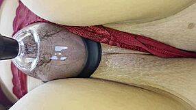 Pumped pussy squirting with dripping cum