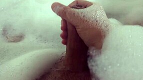 I masturabte myself in the bubble bath