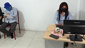 Final test mature perverted office worker fucks applicant for new job