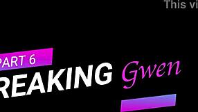 Watch Gwen break in bondage.