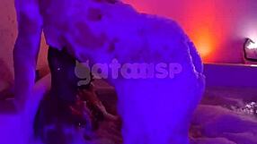 Hotwife Gataaasp Rides Black Cock Bareback in Bathtub