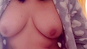 Stepmom relaxing in the bathroom before a shower