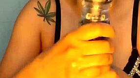 horny colombian playing with her dildo in a m shower maquinasperfectas