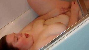 gloria masturbating with dildo in bathtub