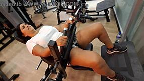 contrasting sweaty slutty vibes at the gym with anal and doggystyle