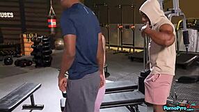 Blonde milf kay carter cuckolds hubby with two large black cocks at gym