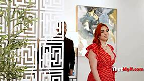 Scarlett venom tells her husband his dick isn't enough while he watches her with a big cock.