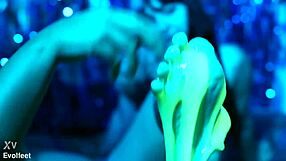 Cutie Piie and Nath Engage in Messy Slime Foot Play