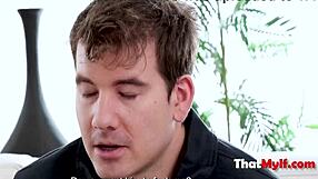 Scarlett venom tells her husband his dick isn't enough while he watches her with a big cock.