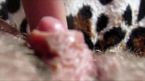 Big clit closeup leads to intense orgasm