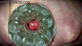 Hey, check this close-up cum oozing out.