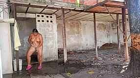 My Stepmom Catches Me Watching Her Outdoor Shower