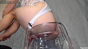 Her anal fetish fulfilled with chair penetration