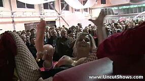 blonde woman masturbating outdoors publicly