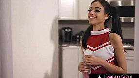 All Girl Massage! Cheerleaders Nia And Harmony Get Horny!