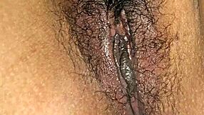 latina milf shows her wet pussy up close with a creamy ending