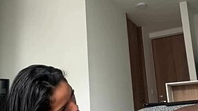 She enjoys giving a sloppy blowjob to her stepbrothers cock -amateur couple- nysdel